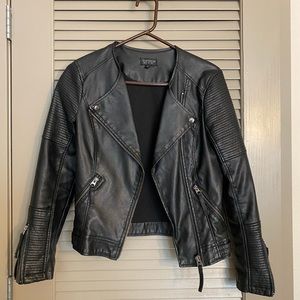 Topshop Moto Faux Leather Jacket
